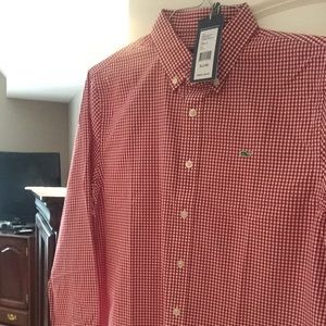 NWT boys Vineyard Vines Red Gingham button down.